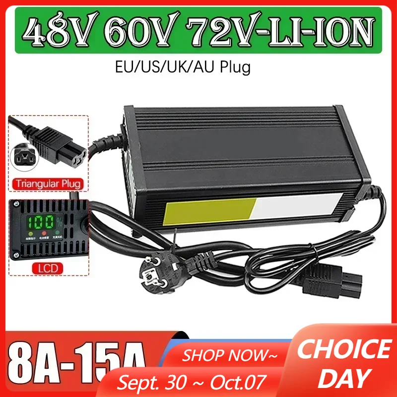 72V 15A Fast Charger - Cargador de batería de litio para